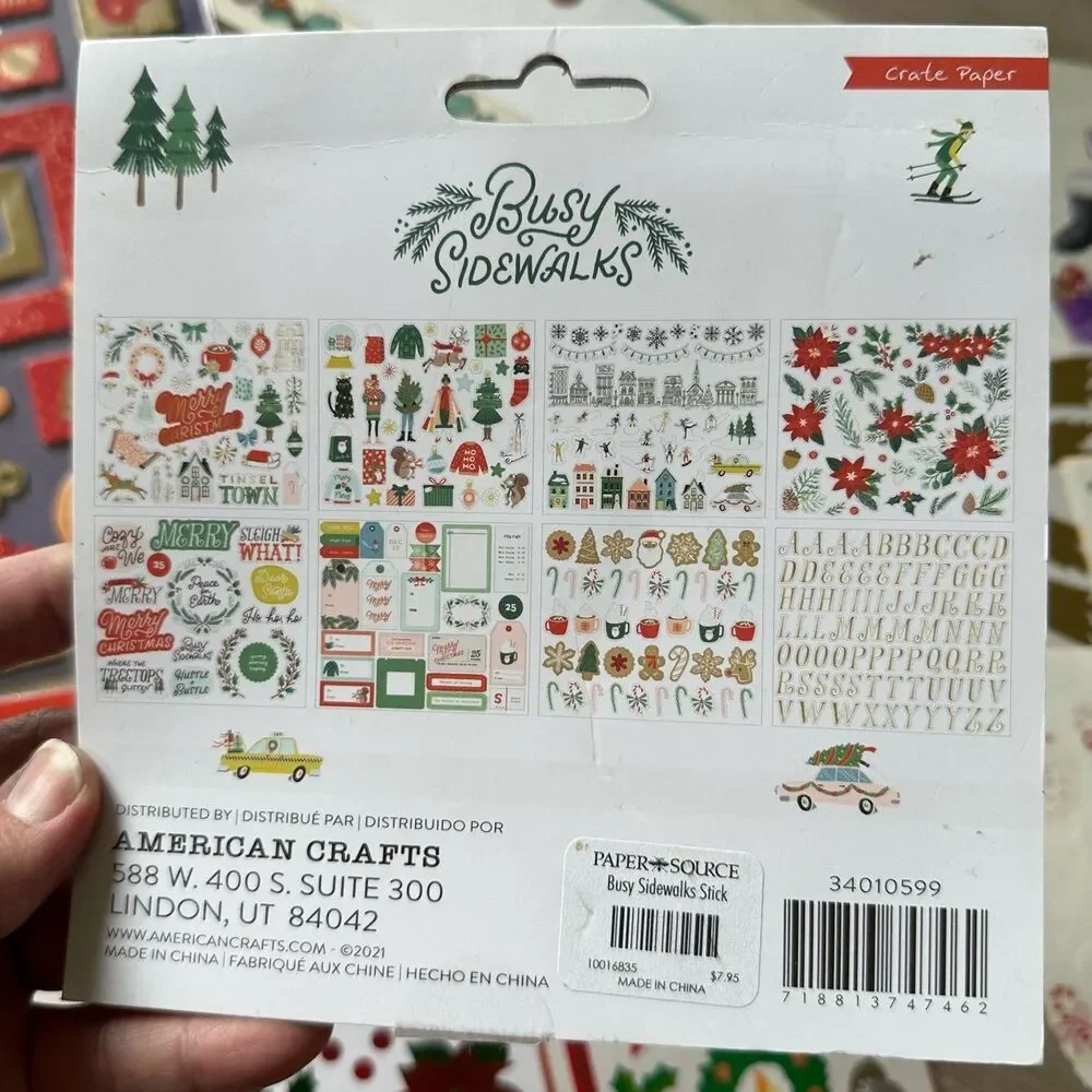 Christmas Holiday Stickers & Notes Lot - 8 New Sealed Packages & Several Loose